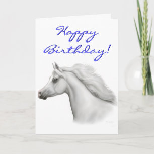 Happy Birthday Arabian Horse Card Kaart