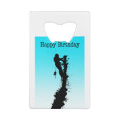 Happy Birthday Arborist Tree Surgeon Rigning Tree Kredietkaart Flessenopener (Achterkant)