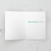 Happy Birthday Aspen Trees Emerald Green Kaart (Binnen)