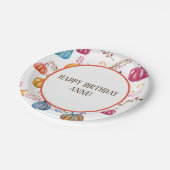 Happy Birthday Autumn Pumpkins Custom Paper Borden Papieren Bordje (Gekanteld)