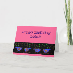 Happy Birthday Baba Ukraine Birdies Kaart