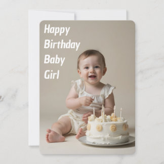 Happy Birthday Baby Girl - Downloadable Kaart