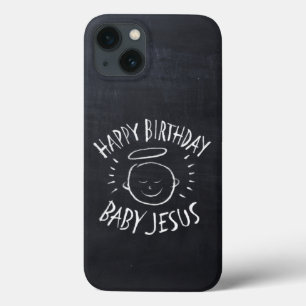 Happy Birthday Baby Jesus - Chalkboard iPod Case-M iPhone 13 Hoesje