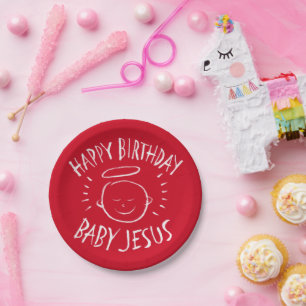 Happy Birthday Baby Jesus Christmas Chalkboard Roo Papieren Bordje
