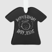 Happy Birthday Baby Jesus - Kerst Christelijk Ornament (achterkant)
