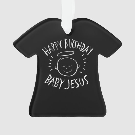 Happy Birthday Baby Jesus - Kerst Christelijk Ornament (voorkant)