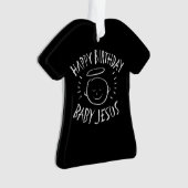 Happy Birthday Baby Jesus - Kerst Christelijk Ornament (voorkant)