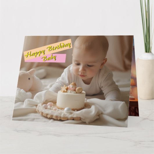 Happy Birthday Baby Kaart - Digitaal (Voorkant)