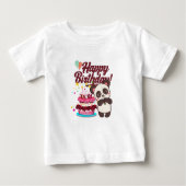 Happy birthday Baby Kinder Wit T-shirt (Voorkant)