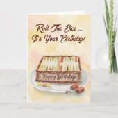 Happy Birthday Backgammon Chocolate Cake Kaart (Voorkant)