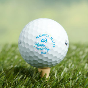 "Happy Birthday Ball" op maat blauw Golfballen