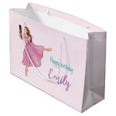Happy Birthday - Ballerina Nutcracker with Name Groot Cadeauzakje (Achterkant Gekanteld)