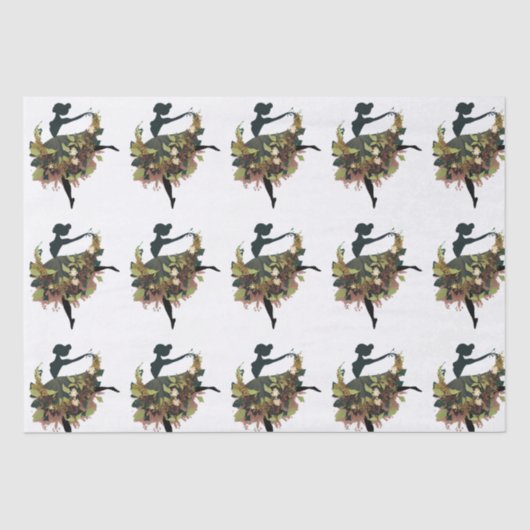 Happy Birthday Ballerina Tissuepapier (Voorkant)