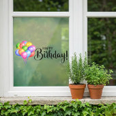 Happy Birthday Ballon Window Cling Raamsticker