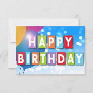 Happy Birthday-ballonkaart Bedankkaart