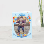 Happy Birthday-ballonnen - aangepaste naam & ouder Kaart (Voorkant)