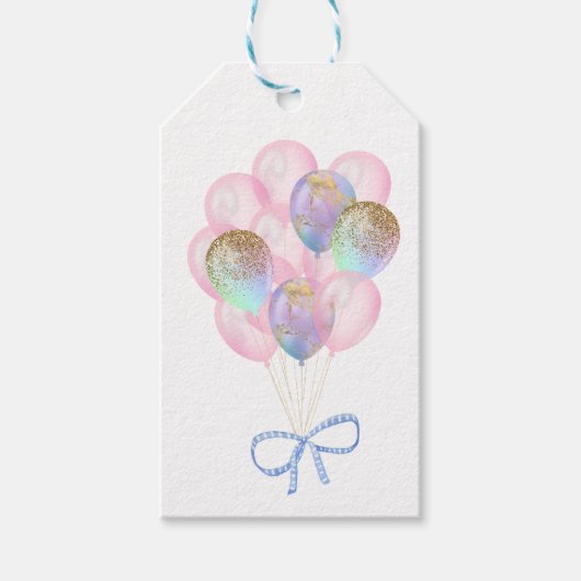 Happy Birthday-ballonnen Cadeaulabel (Voorkant)