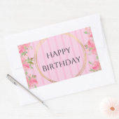 Happy Birthday-ballonnen Rechthoekige Sticker (Envelop)