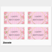 Happy Birthday-ballonnen Rechthoekige Sticker (Vel)