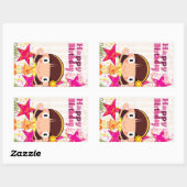 Happy Birthday-ballonnen Rechthoekige Sticker (Vel)