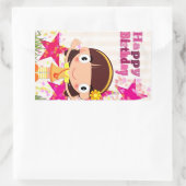 Happy Birthday-ballonnen Rechthoekige Sticker (Tas)