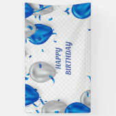 Happy Birthday-ballonnen Spandoek (Verticaal)