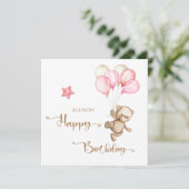 Happy Birthday Ballons Kaart (Staand voorkant)