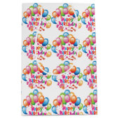 Happy Birthday-ballons Middelgrote Gift-tas Medium Cadeauzakje (Voorkant)