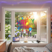 Happy Birthday ballons Window Cling Raamsticker