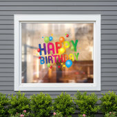 Happy Birthday ballons Window Cling Raamsticker