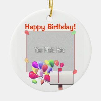 Happy Birthday Balloon Mail (foto-lijst) Keramisch Ornament