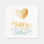 Happy Birthday Balloon Servetten (Voorkant)