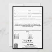 Happy Birthday Balloons Cadeaubon (Achterkant)