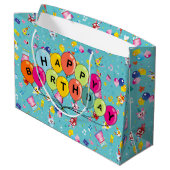 Happy Birthday Balloons Groot Cadeauzakje (Achterkant Gekanteld)