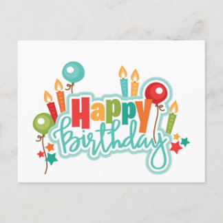 Happy Birthday Balloons Holiday Briefkaart