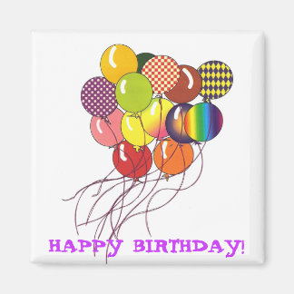 Happy Birthday Balloons Magnet Magneet