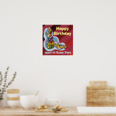 Happy Birthday Balloons Poster (Cuisine)