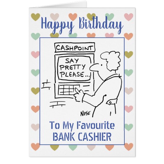 Happy Birthday Bank Cashier (Voorkant)