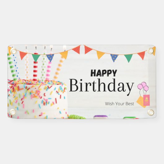 Happy Birthday Banner (Horizontaal)