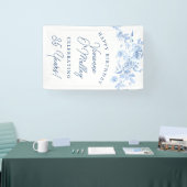 Happy Birthday Banner 35th Blue Floral Template (Beurs)