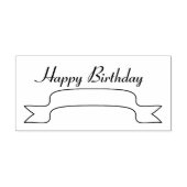 Happy Birthday Banner Art Stamp Rubberstempel (Afrduk)