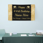 Happy Birthday Banner Gepersonaliseerd, ELK JAAR,  (Beurs)