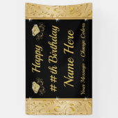 Happy Birthday Banner Gepersonaliseerd, ELK JAAR,  (Verticaal)