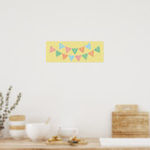Happy Birthday Banner Poster (Keuken)