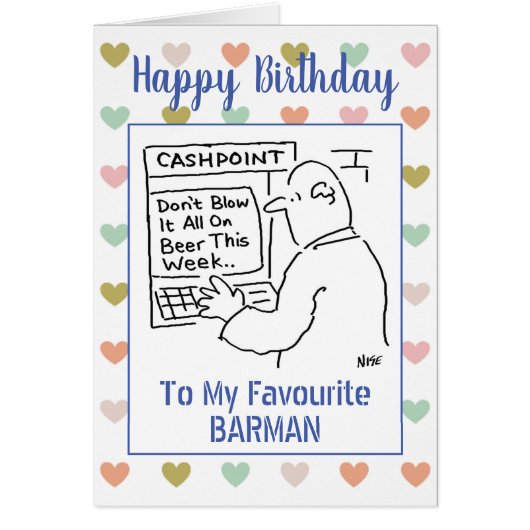 Happy Birthday Barman (Voorkant)