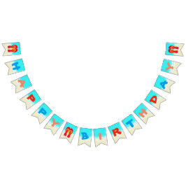 Happy Birthday Beach Party Vlaggetjes