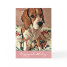 Happy Birthday Beagle Dog Verjaardag Kaart