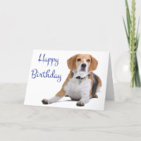 Happy Birthday Beagle Puppy Dog Wenskaart
