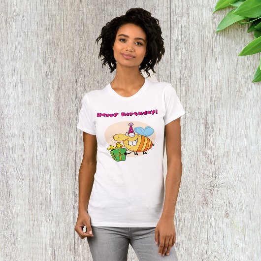 Happy Birthday Bee Vrouwen T-shirt
