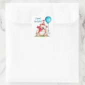 Happy Birthday Beer Vierkante Sticker (Tas)